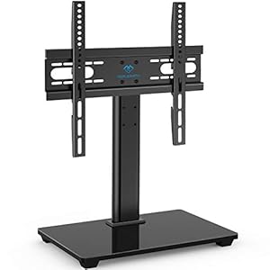 PERLESMITH Universal TV Stand – Table Top TV Stand for 37-55 inch LCD LED TVs – Height Adjustable TV Base Stand with…