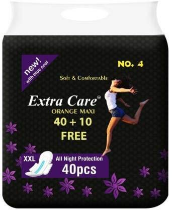 Extra Care Package 40 + 10 Free Orange Maxi Sanitary Pad (PACK OF 1)