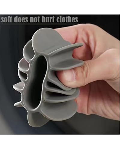 Image of Silicone Laundry Balls for Washing Machine Reusable Anti-Tangle & Anti-Winding Washer Balls for Deep Cleaning - Grey & White Fabric Softening Scrubber Balls for Clothes & Bedding(Pack of 10).