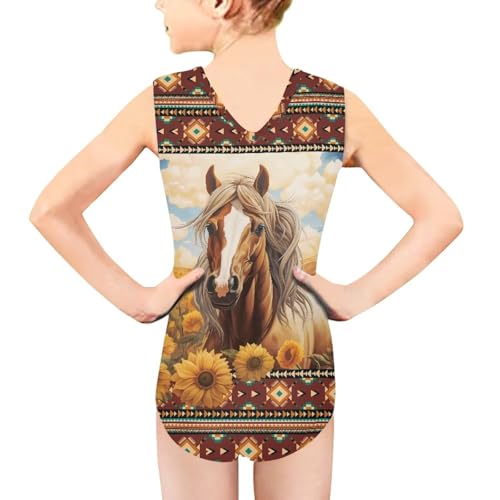 Image of Xpyiqun Swimsuits for Girls 3-14 V Neck Sleeveless Bathing Suit Summer Sport One Piece Swimwear Beach Swimming