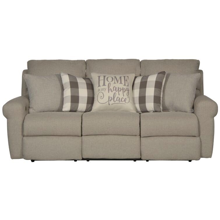 Image of Torque - Avalon 3 Seater Fabric Manual Recliner | Recliner Sofa /Chair for Living Room, Bedroom, Office (Beige) | 1 Year Warranty