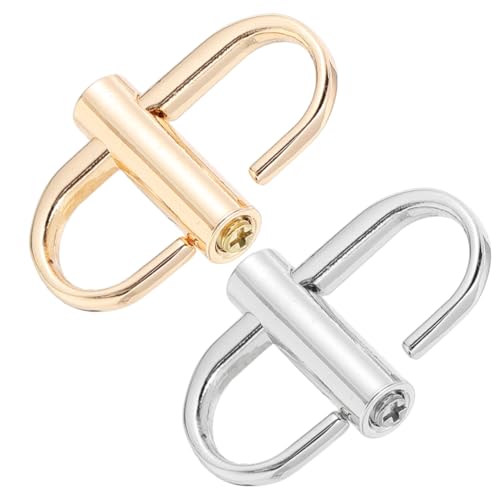 WRITWAA 4pcs Metal Strap Buckles with Screw Fastening Chain Link Clips for Bag Strap Adjustment DIY Belt and Backpack Accessories Hard Structure Prevents Deformation