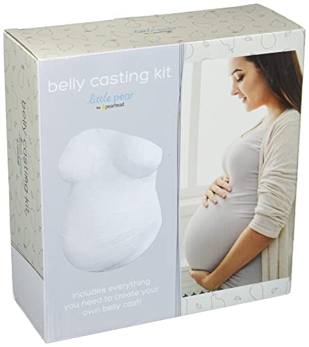 Little Pear Belly Casting Kit, Expecting Mom Pregnancy Keepsake, Pregnant Belly Mold, White,Multi