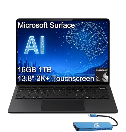 Image of Microsoft Surface Laptop 7 AI Copilot+ PC for Business (13.8 inch 2K+ Touchscreen, Snapdragon X Plus (> Intel i7-1355U), 16GB DDR5 RAM, 1TB SSD), 20-Hr Long Battery Life, IR Webcam, IST HUB, Windows 11