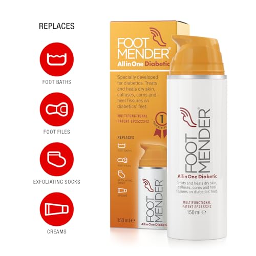 Footmender All in One Diabetic | Medically Proven, An Effictive Foot Cream | Treat and Heal Your Dry Feet, Hard Skin, Corns and Cracked Heels | Significant Effect After First Treatment | 150 ml - Image 3