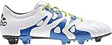  adidas X 15.2 FG/AG Leather, Botas de fútbol Hombre, Blanco/Verde/Negro (Ftwbla/Seliso/Negbas), 42