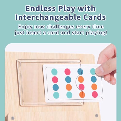 Spiele für Demenzkranke – Demenz Beschäftigung aus Holz, Farb-Memory Gedächtnisspiel mit 12 Karten, Aktivierung & Demenz Aktivitäten für Senioren, Motorik & Erinnerungstraining, leicht greifbar