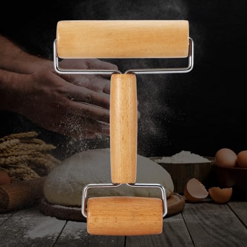SUNGOOYUE Lápiz de Rodillo de Madera Versátil para Galletas, Pizza y Fondant - Ayuda a Lograr una Corteza Uniforme - Cheets de Cocina IMPORTANTES (estilo 1)