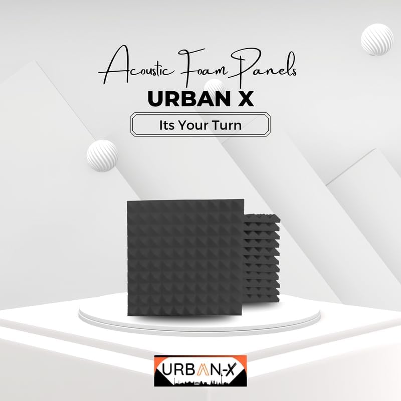 URBAN-X Pyramid Soundproofing Studio Acoustic Foam 1'x1' - 1
