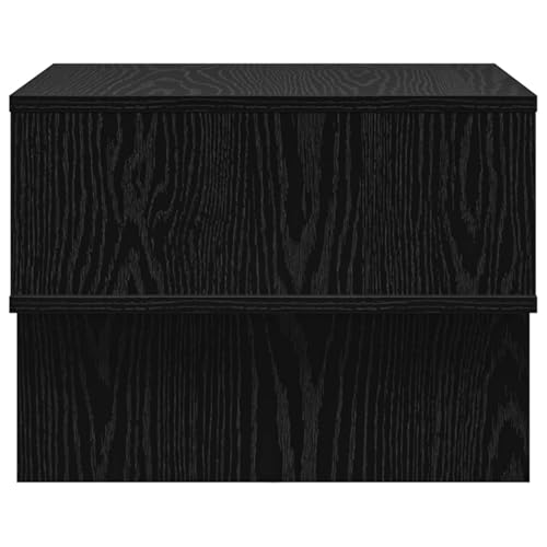 Table basse chêne noir petite table de salon rectangulaire 35cm - 8