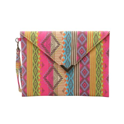 PartyKindom Bolso de Lona con Geométrico para Mujer Clutch y Cartera de Mano Bolso Bandolera para Fiesta Especiales Diseño Único y Duradero