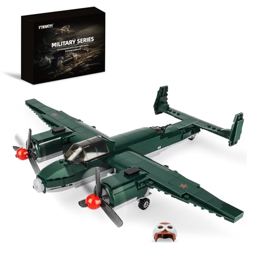 YYKNGYI TU-2 Bomber Aircraft Building Set - Compatible with LEG0 Military, ww2 Airplanes Model, Gift...