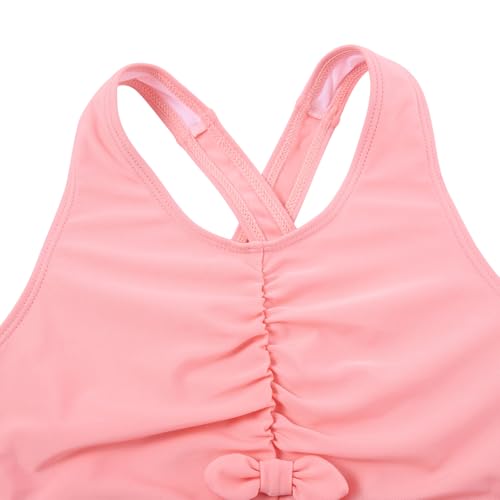 Image of BFUSTYLE Girls One Piece Swimsuit Cute Striped Bathing Suit Hawaii Swimwear 6-17 Years