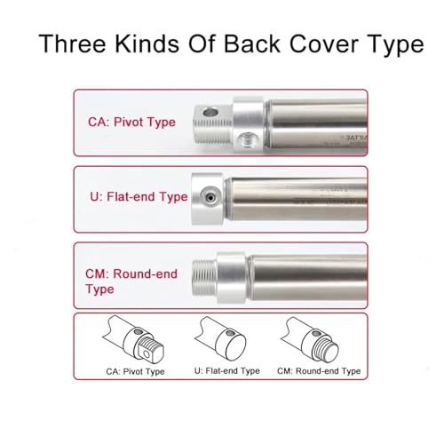 Vérin pneumatique MA20 contre la corrosion mini cylindre inox course 175mm - 6