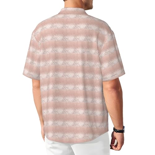 Chemise imprimé pailleté or rose homme douce et confortable - 5
