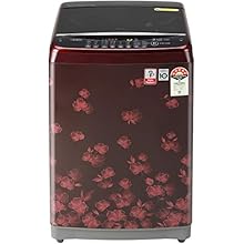 LG 7.0 Kg Inverter Fully-Automatic Top Loading Washing Machine (T70SJDR1Z, Red Floral)