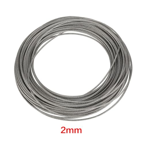 Cable de alambre de acero inoxidable de 7x7 mm, cable flexible de 20 m para elevación 5
