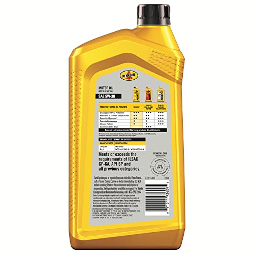 Image of Pennzoil Synthetic Blend 5W-30 Motor Oil (1-Quart, SinglePack) (Pack of 2)