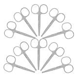 Ciieeo 12stücke Edelstahlschere Kleine Schere Kleine Präzisionsschere Bartschere für Körperpflege Metallschere für Labore Präzisionsschere für Labore Tragbare Schere