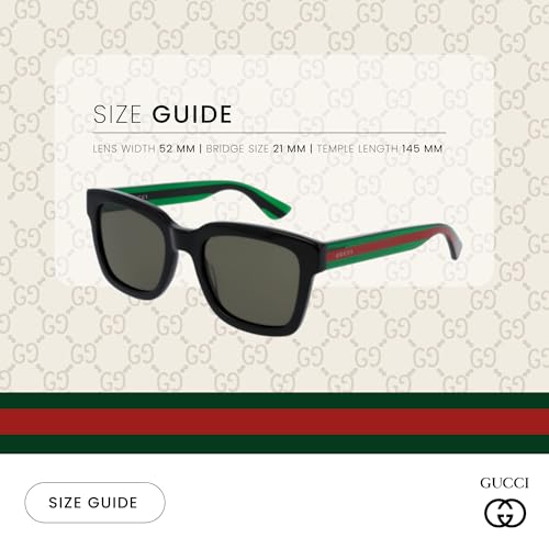 Gucci GG0001S Rectangle Sunglasses For Men +BUNDLE with ACCESSORY EYEWEAR KIT3