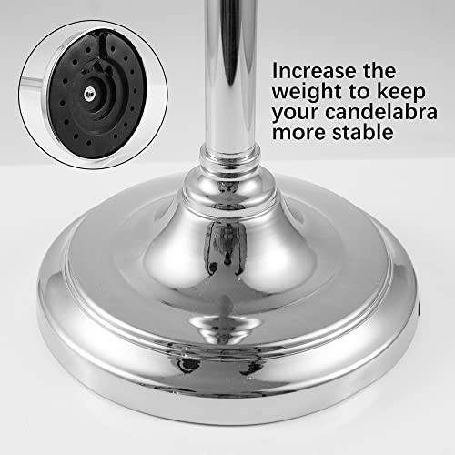 Vincigant Silver 5 Arm Floor Candelabra,47.25 Inches Tall Crystal Candlestick Holders Centerpieces For Wedding Tables Dinner Party Events Christmas Decoration #TOP3