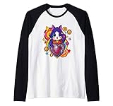 Photo Gallery maneki neko crystal luck charm kitty cat kawaii anime girl maglia con maniche raglan Photo Gallery maneki neko crystal luck charm kitty cat kawaii anime girl maglia con maniche raglan