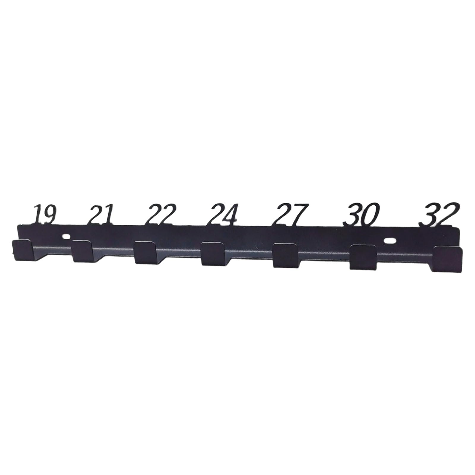 Buxuaaaa 19 To 32 Hooks Industrial Strength Metal Wrench Holder 6-18, 19-32, 6-32 Numbered Slots Wall Mounted Garages Workshop Organizers Numbered Slots Screw Storage