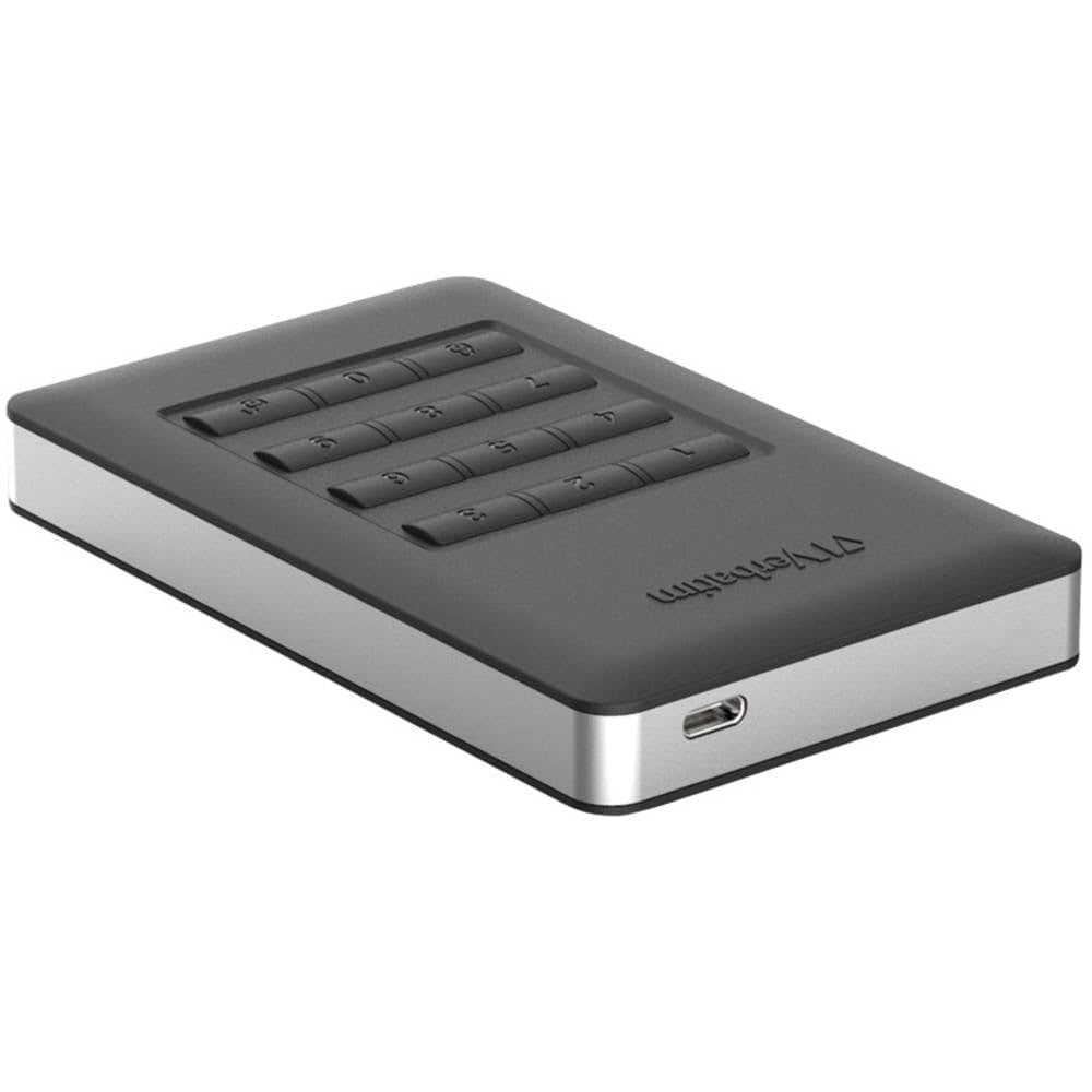 Discos duros externos Multicolor Verbatim, Negro, Plata, 53401