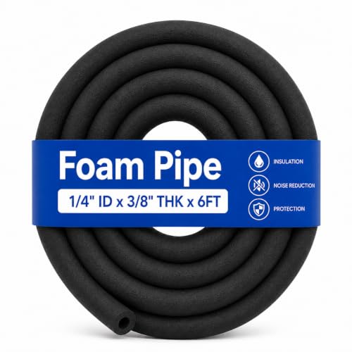 Pipe Insulation Foam Tube for Pipe Freeze & Sharp Edge Protection 1/4' ID