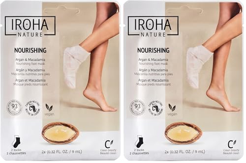 Calcetines Mascarilla NUTRITIVOS con Aceite de Argán y Macadamia (Paquete de 2)