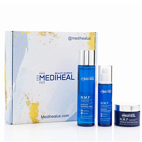 MEDIHEAL N.M.F Skincare Hydrating Starter Set, 3 Piece Daily Morning ...