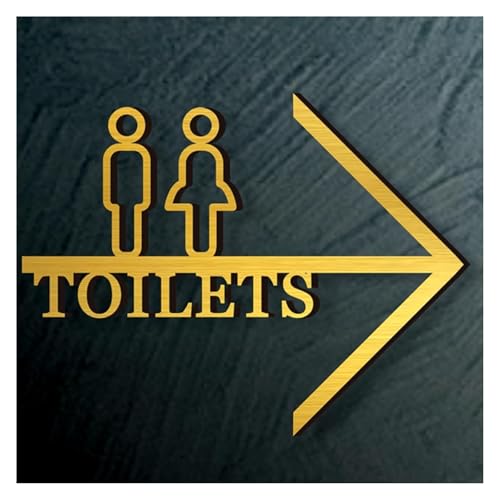 Panneau de toilettes acrylique multicolore fléché 30x23cm - 7