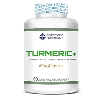 MST SCIENTIFFIC NUTRITION - Scientiffic Nutrition - Turmeric+ con Bioperine® Complemento Alimenticio a Base de Cúrcuma y Pimienta Negra  Antiinflamatorio  60 Cápsulas.