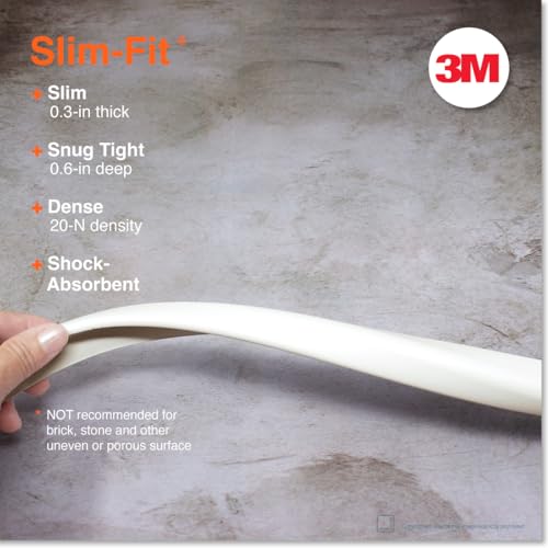 Image of Roving Cove Slimfit Edge Protector for Baby Proofing (9ft Small Edge Only), Soft Rubber Foam Furniture Edge Bumper Guard, Desk Edge Cushion, 3M Adhesive, Oyster White (Off White)