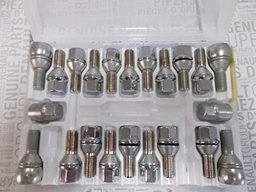 Renault Accesorios 7711239104 Vite Antieffrazione per Cerchione in Lega Renault, Confezione da 16