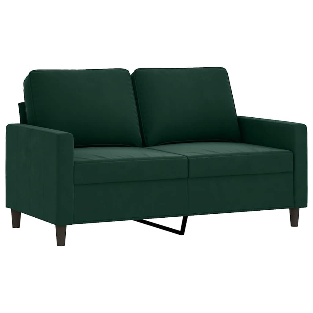 Terciopelo Suave Estructura Robusta 3 Piezas Verde 138x77x80cm