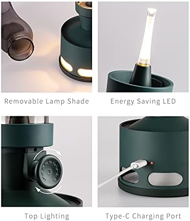 AGM Table Lamp, Retro Desk Lamp with Intelligent Design, 4000mAh Battery Capacity Bedside Lamp, Pefect Decor Modern Lamp for Home, Restaurant, Garden,Camping,Picnic,Party