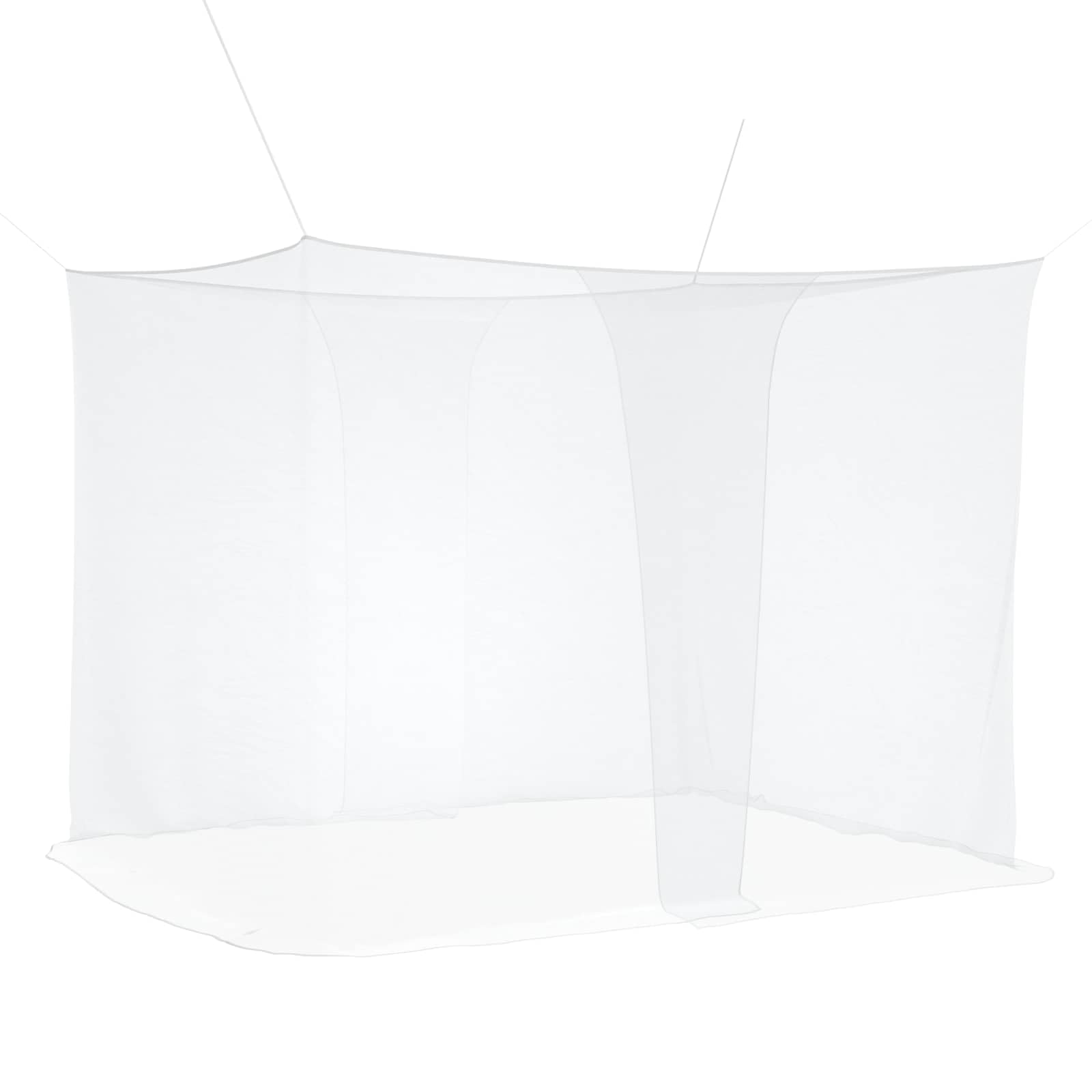 Moskitonetz für Bett 220 x 200 x 210 cm, Insektenschutz mit 156 Maschen, Polyester Betthimmel für Schlafzimmer, Weiß