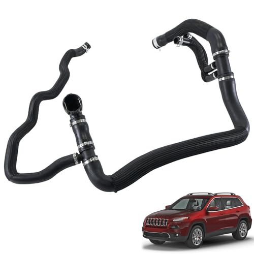 68102138AB Radiator Coolant Water Hose Upper and Lower Compatible with Jeep Cherokee 2.4L 2014-2018
