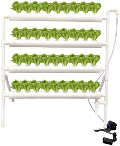 Vertical PVC Hydroponic System - Explore the Top 5 Surprising Choices 4 BHTNYOO Hydroponics Growing System Kit,36 Sites PVC-Pipe Vertical Hydroponic Garden Planting Vegetables and Herbs Growth Cultivation Equipment with Pump,Timer,Planting Basket,Grow Sponges