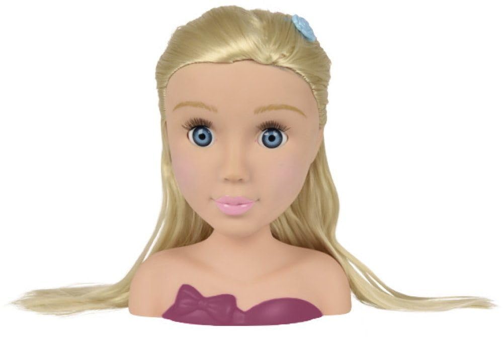 Simba 105560145 Steffi Love Girls Głowa do stylizacji, 19 cm, dołączone spinki i gumki do włosów, odpowiednia dla dzieci od 5 lat.