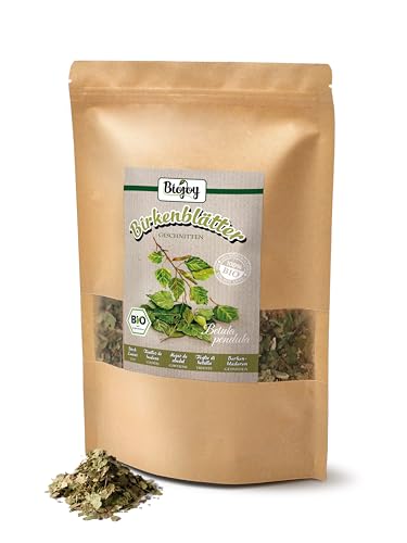 Biojoy BIO-Birkenblättertee (250 g), Birkenblätter getrocknet und geschnitten (Betula pendula)