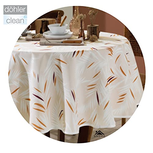Toalha de Mesa Dohler Redonda Limpa Fácil Isabela 1,60m