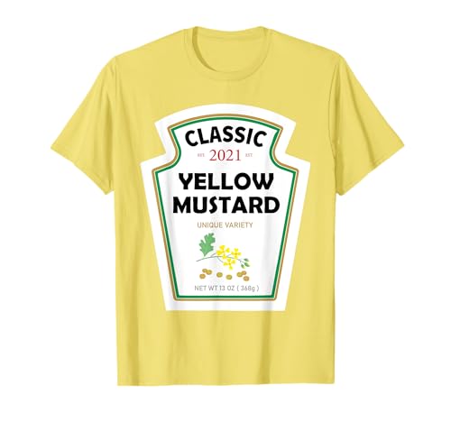 Mostaza amarilla DIY Halloween Costume Matching Group Mustard Camiseta