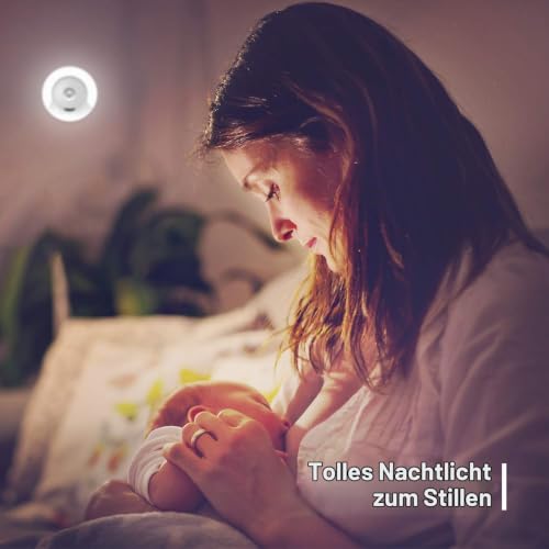 Nachtlicht Stilllicht Steckdose Nachtlampe Dimmbar Schlummerlicht LED Schlaflicht Fernbedienung&11 Helligkeitsstufen Stimmungslicht für Kind baby Erwachsene Kinderzimmer Schlafzimmer Stillen Wickeln – Bild 5