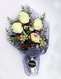 ramos para cementerio Flores todos los santos Ramo de Flores Cementerio con Rosas Blancas y Flores Silvestres Artificiales, Ramo de Flores Artificiales Cementerio, Ramo Artificial de Cementerio