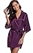 Produktbild 2020 Neue Seide Kimono Robe Bademantel Frauen Seide Brautjungfer Roben Sexy Blaue Roben Satin Robe Damen Bademäntel -purple-3-M