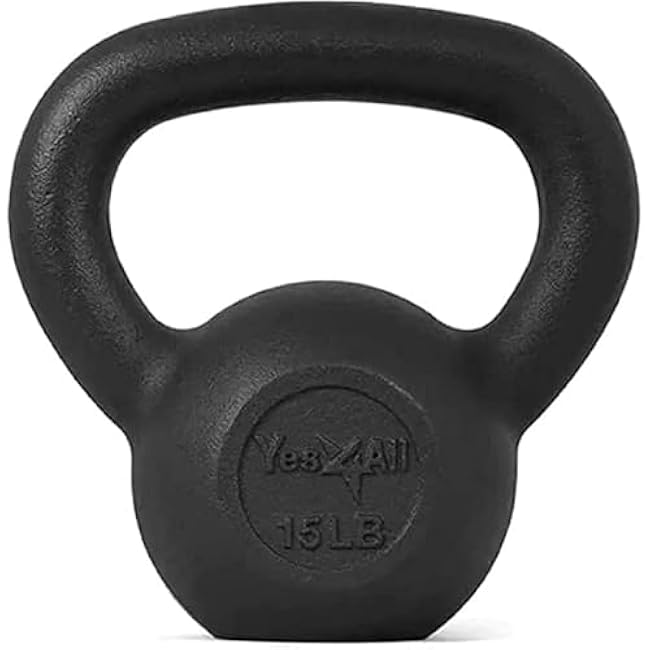 Yes4All 5-80 lbs Cast Iron Kettlebell for Dumbbell Weights Exercises, Gym, Full Body Home Workout Equipment, Push up, Grip and Strength Training