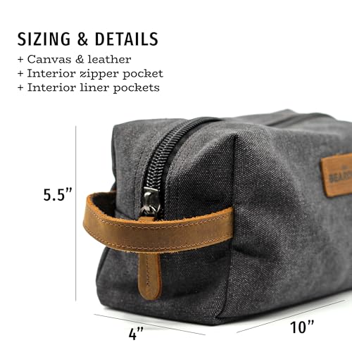 Live Bearded Dopp Kit – Durable Travel Toiletry Bag for Men, Shaving, Hygiene, Beard Care, Travel Essentials and Everyday Carry Mens Toiletries Bag3