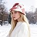 Fzxdfg Winter Soft Faux Fur Bucket Hat Fashion Fuzzy Warm Fisherman Cap for Women Men (US, Alpha, One Size, Pink)